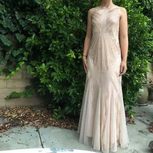 Adrianna Papell off white evening gown